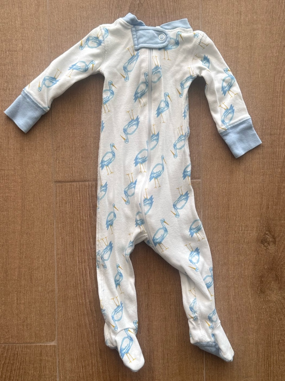 TBBC stork pajamas 0-3 months